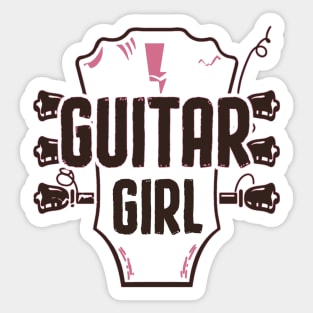 Guitar Girl Sticker